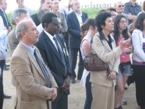 On the left Nejib Benessaiah- MedWet Interim Coordinator, Anada Tiega- Ramsar Secretary General and Brigitte DeBeuf- Director of the Corsican Environmental Authority